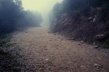 Gravel road in the mountains