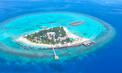 Maldives atoll island