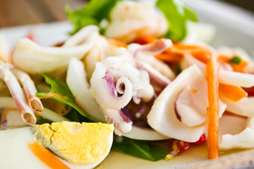 Thai spicy seafood Salad