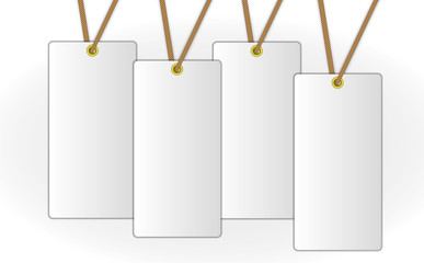 New price tag and label hanging.