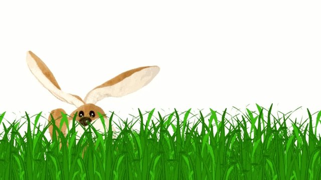 Osterhase und rotes Osterei