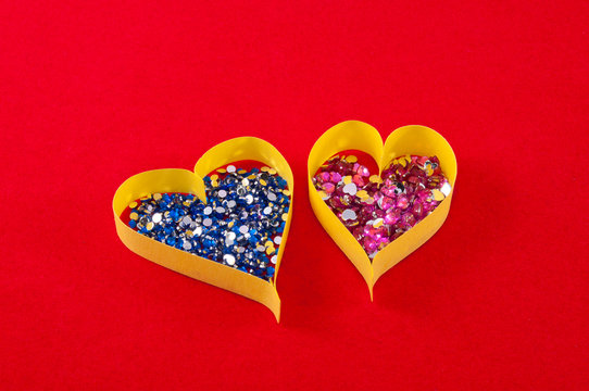 Paper Heart, a symbol of the holiday Valentine's Day