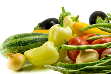 fresh vegetable on white background