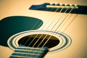 closeup of guitar