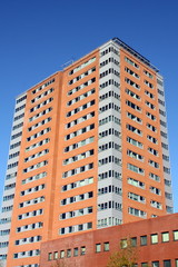 Modern apartment buildings iin Groningen (Netherlands)