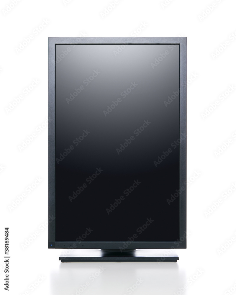 Poster blank computer monitor with clipping path for the screen