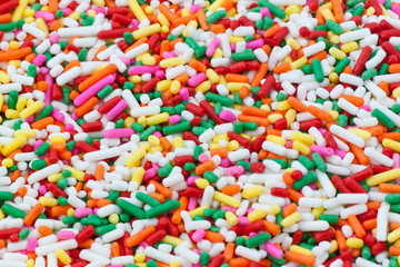 Fototapeta na wymiar colorful Icing Sugar
