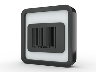 Button Barcode schwarz