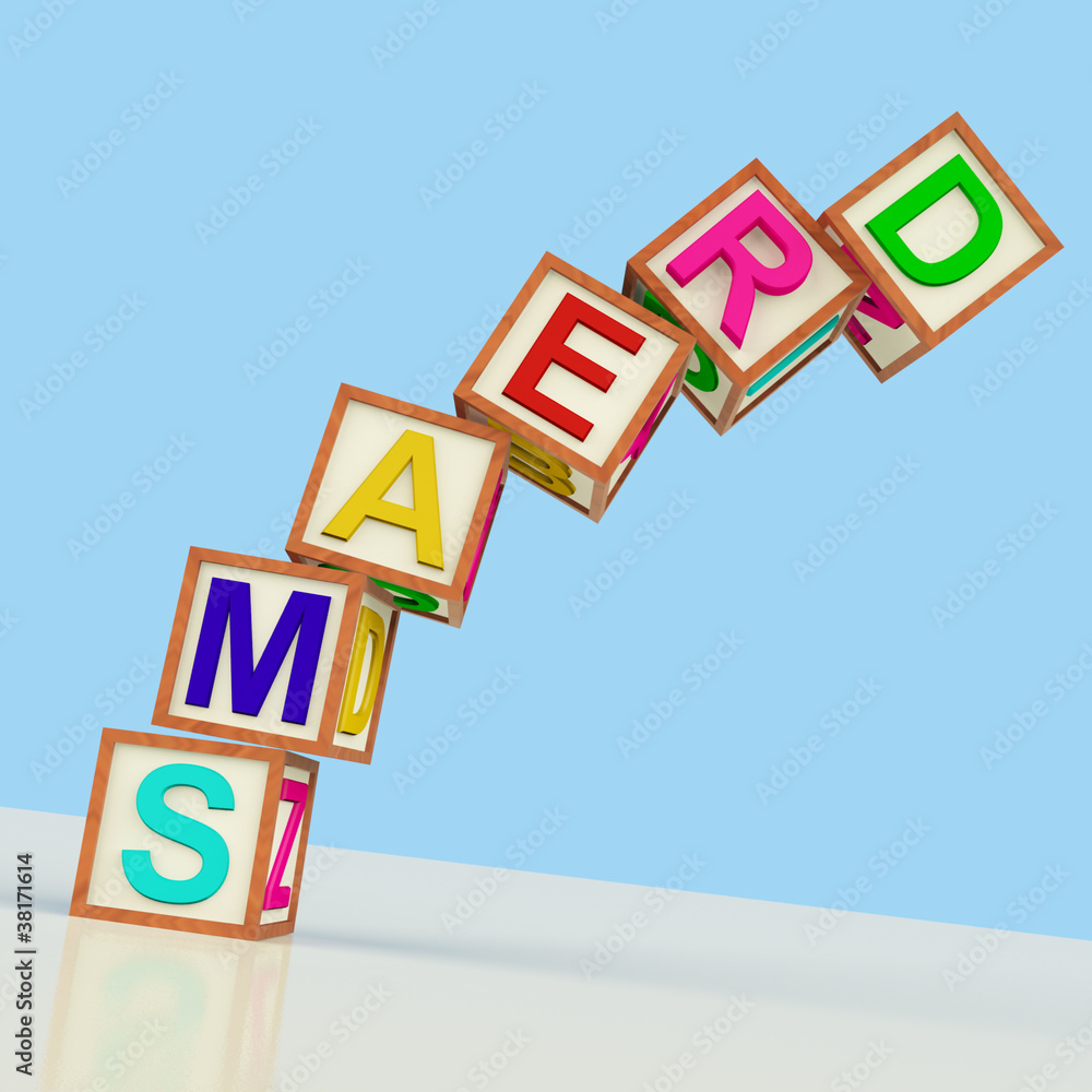 Poster Dreams Blocks Showing Optimism Future And Ambition