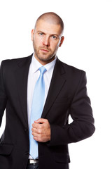 Image of handsome young business man posing