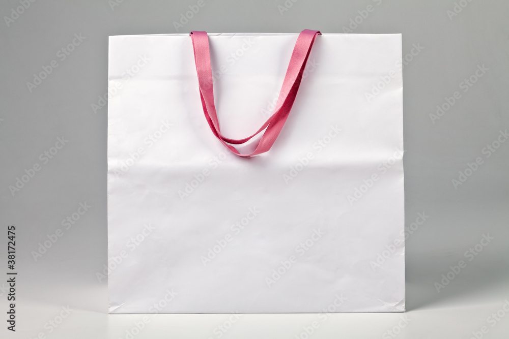 Wall mural whiteshopping bag.