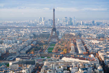 above view on Paris