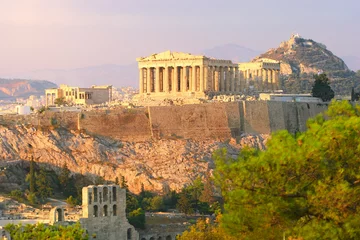 Foto op Canvas Akropolis, Athene, Griekenland © Jan Schuler