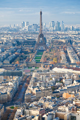 above view on Paris