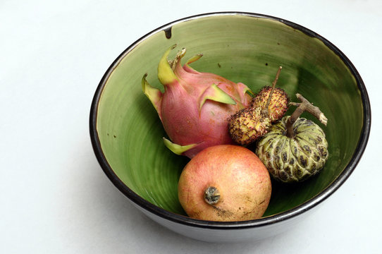 Exotic fruits in a bowl