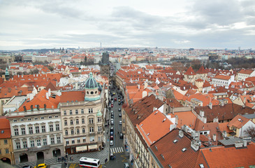 Naklejka na ściany i meble Panorama di Praga - Ponte Carlo