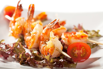Skewered Shrimps