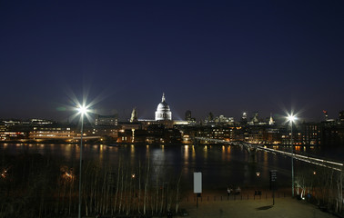 St Paul's Cathedral over Thames River