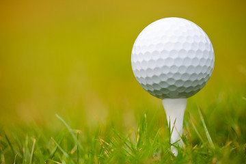 Golf ball on tee