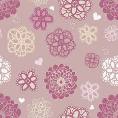 romantic  floral seamless pattern