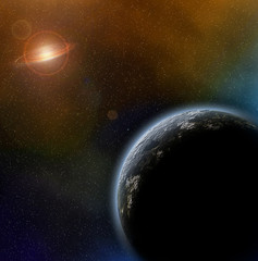 Obraz premium Planet in space illustration