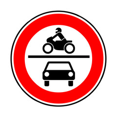 Verkehrsschild - 260 Verbot für div. Fahrzeuge