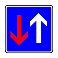 Verkehrsschild - 308 Vorrang vor dem Gegenverkehr