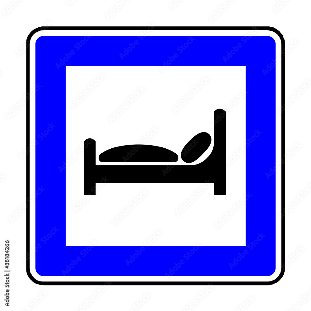 Fototapete Verkehrsschild - 375 Autobahnhotel