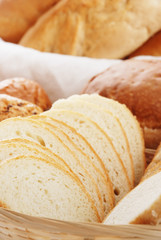 Heap of different bread