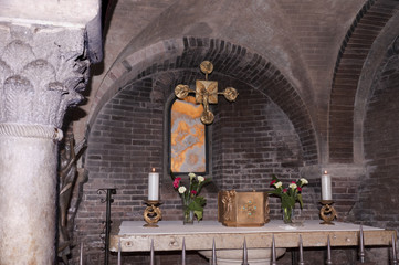 church altar in Modena Italy