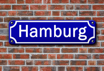 Strassenschild - Hamburg