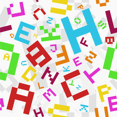 Seamless with the letters