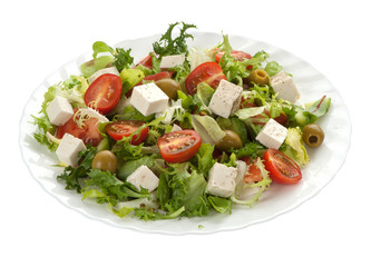 green salad with feta cheese
