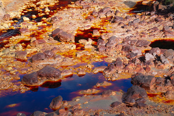 RÍO, EN LAS MINAS DE RIOTINTO, HUELVA,  ANDALUCÍA, ESPAÑA