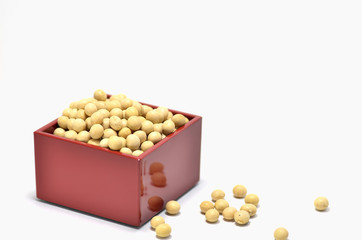 節分　大豆　升