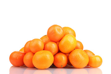 tangerines in isolated on white