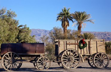 Fototapeta na wymiar Boże Narodzenie Boraks Wagony Death Valley National Park California