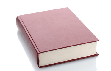 Big red book isolated on white