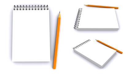 Clear spiral notepad with pencil for your notes