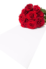 Obraz na płótnie Canvas Roses on a white background