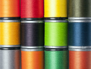 colorfull yarn on a white background