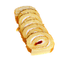 roll with cream isolated