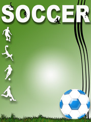 Diseño de cartel futbolístico.