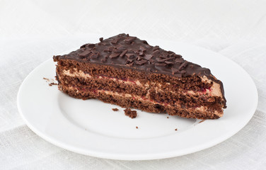 Piece of chocolate cake