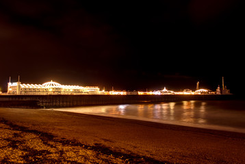 Brighton Pier at night