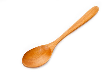 Wooden Spoon Isolated on a white background