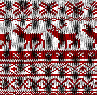 Norweger Muster - Hirsch - Vector