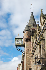 Canongate Tolbooth's Clock, Royal Mile, Edinburgh, Scotland, UK