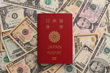 パスポートとアメリカドル