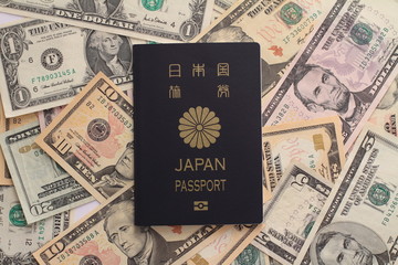 パスポートとアメリカドル
